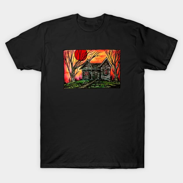 Haunted House T-Shirt by David B Metcalfe